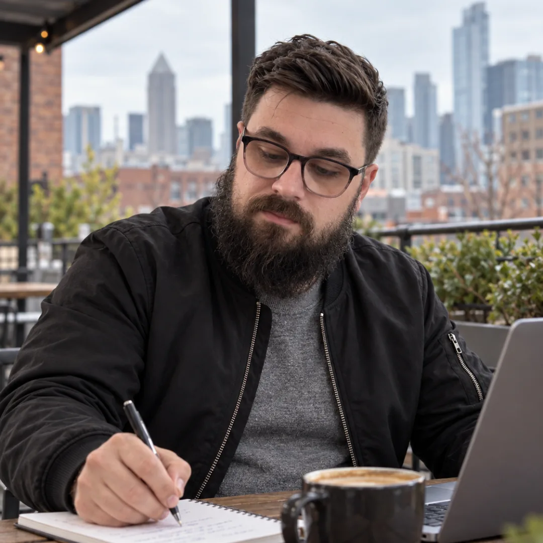 Karl au travail pour les projets Liito Media