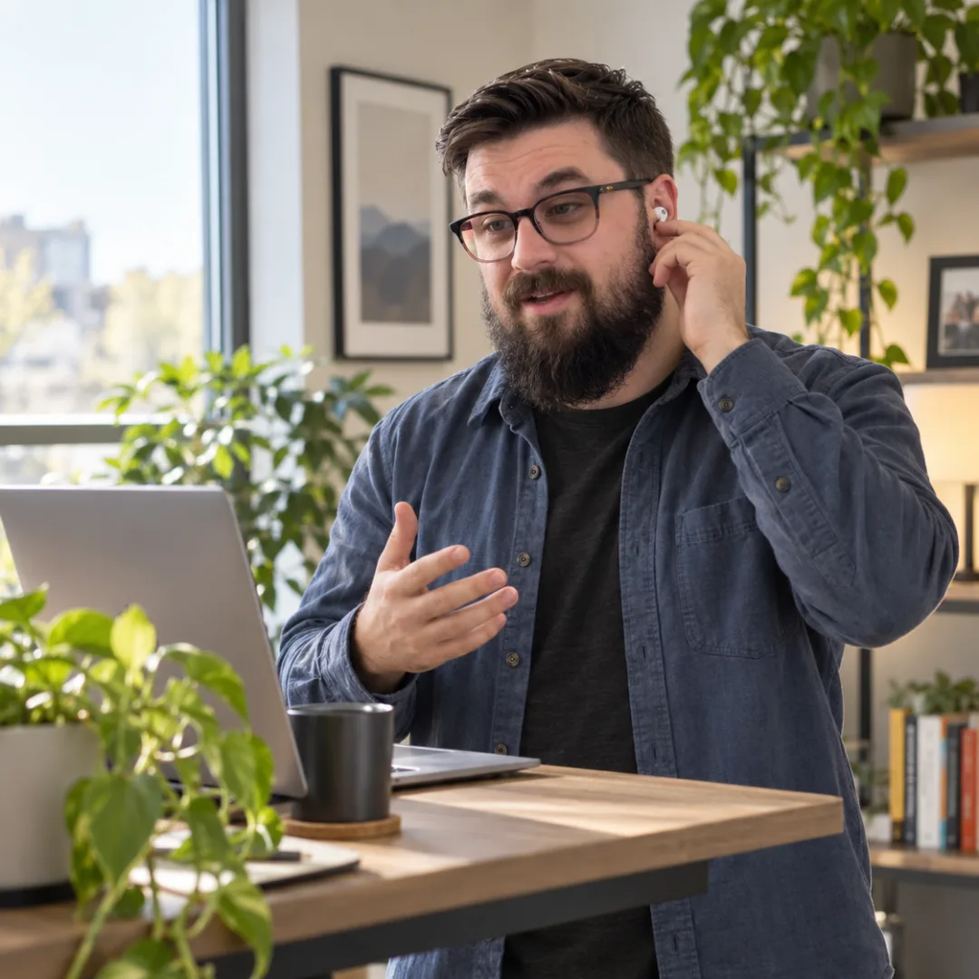 Karl au travail pour les projets Liito Media