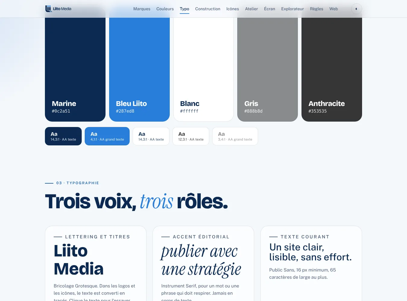 Détail du site liitoBranding