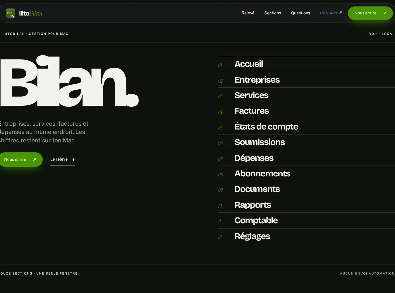 Détail du site Liito Suite