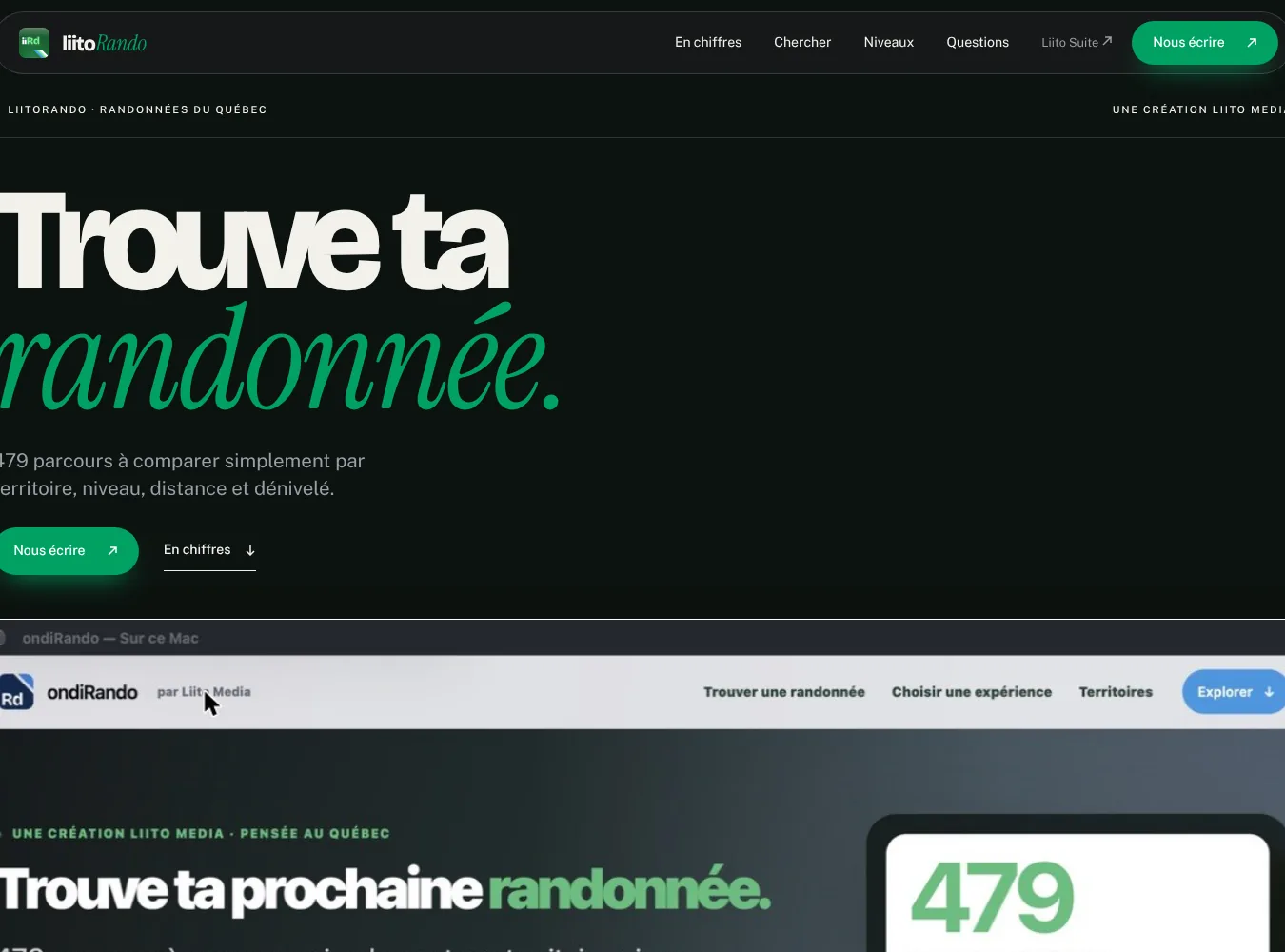 Détail du site Liito Suite