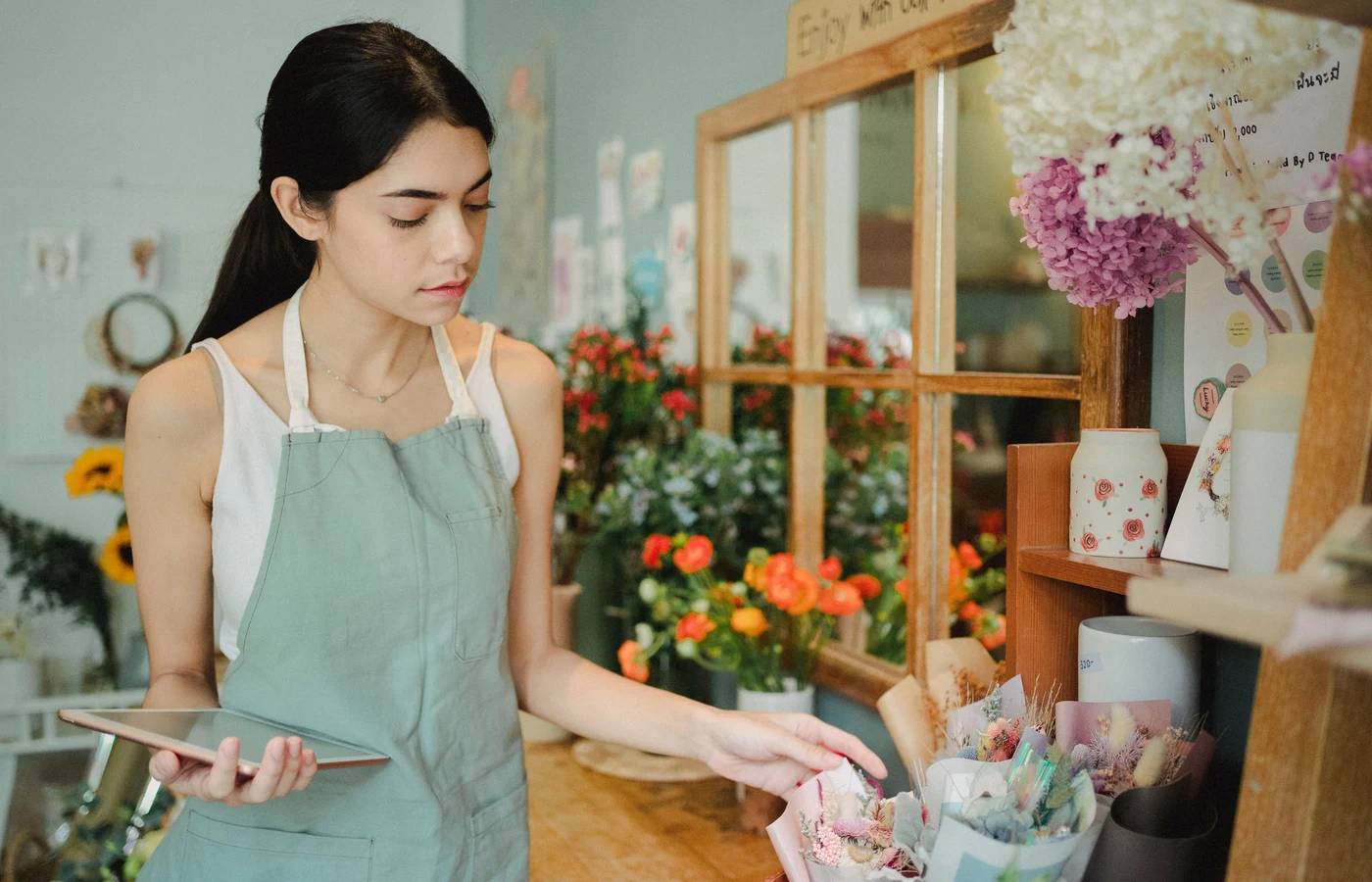 Petite entreprise dans un environnement de travail réel et accessible